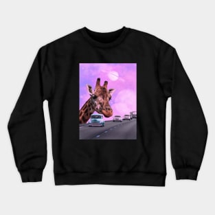 Hey There - Space Aesthetic Collage Crewneck Sweatshirt